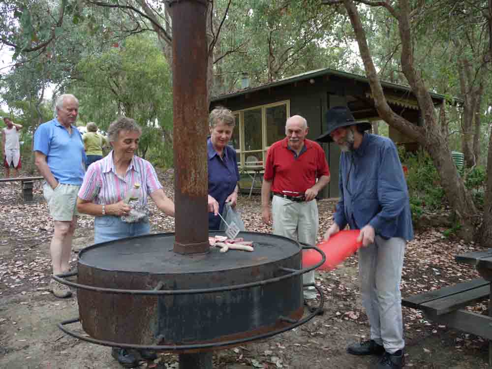 All enjoy BBQ after canoe trip
