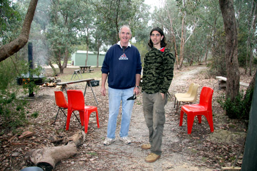 Lee and Tony get the BBQ going