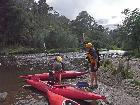 Joan and Brian choose single kayaks