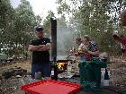 BBQ after canoe trip